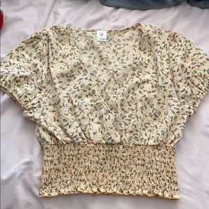 Yellow Flowered Blouse